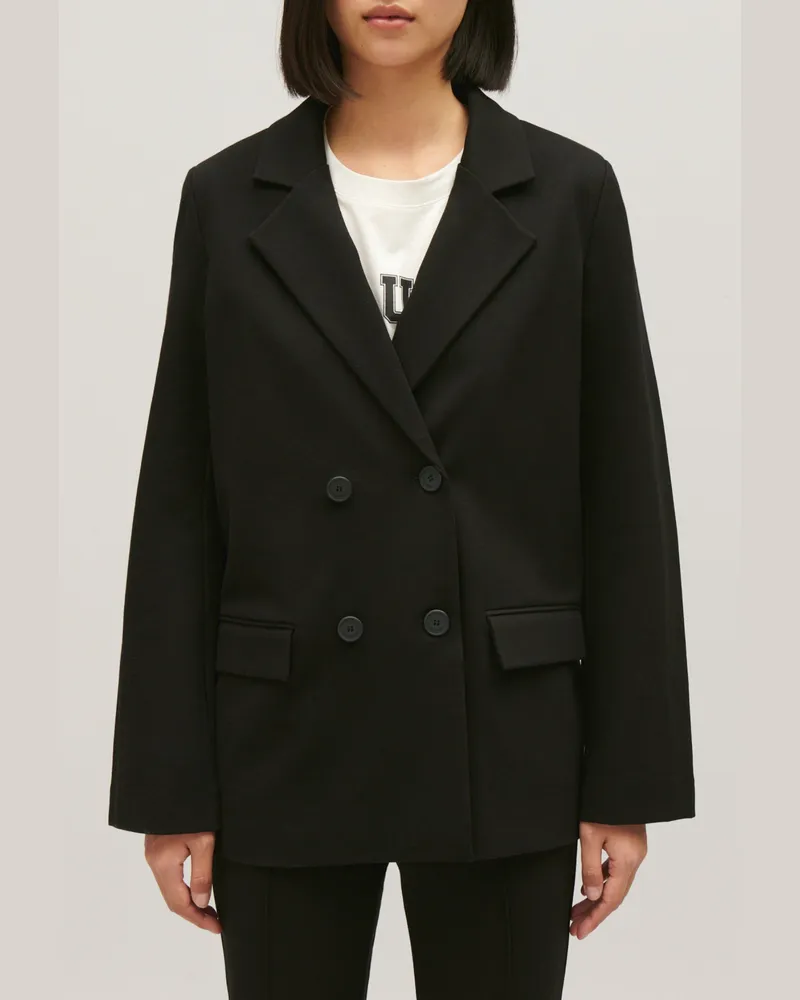 Claudie Pierlot Schwarzer Oversize-Blazer Schwarz