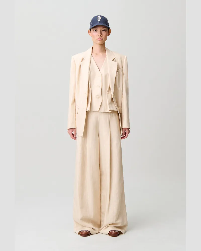 Claudie Pierlot Anzugweste Sand