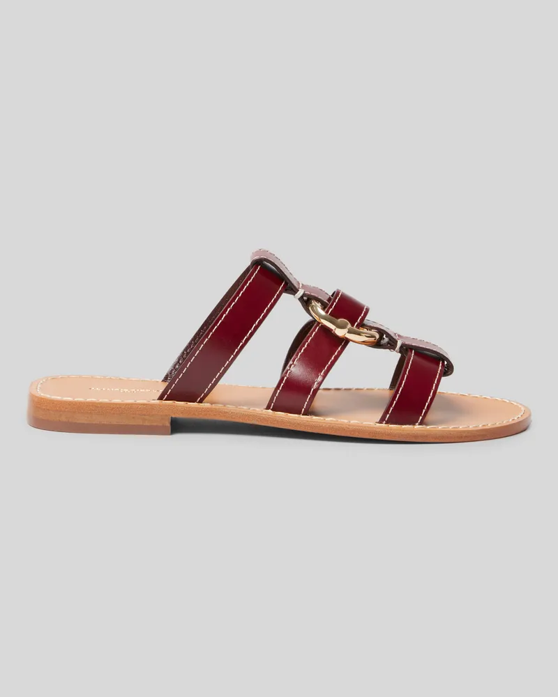 Claudie Pierlot Sandalen mit Riemen und Ring Bordeaux