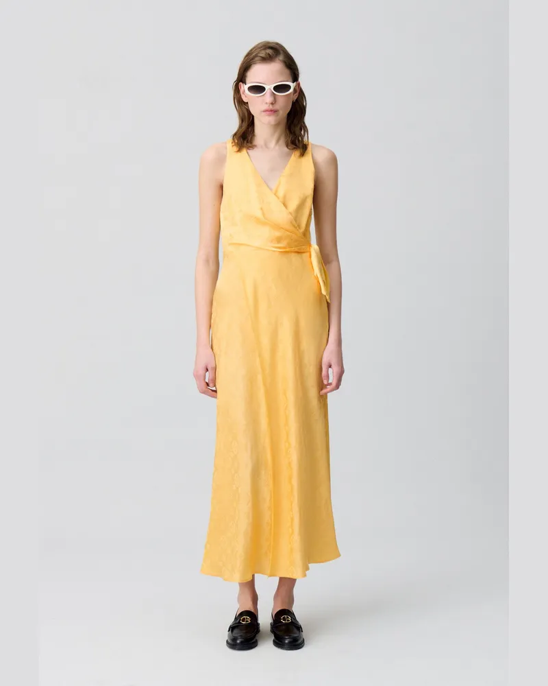 Claudie Pierlot Fließendes Maxikleid Gelb