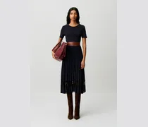Zweifarbige Kleid in Schwarz und Marine