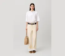 Elegante gerade Baumwollhose