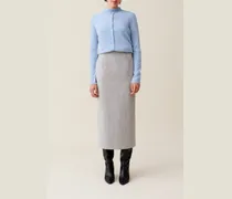 Hellgrauer, hoher Bleistiftrock