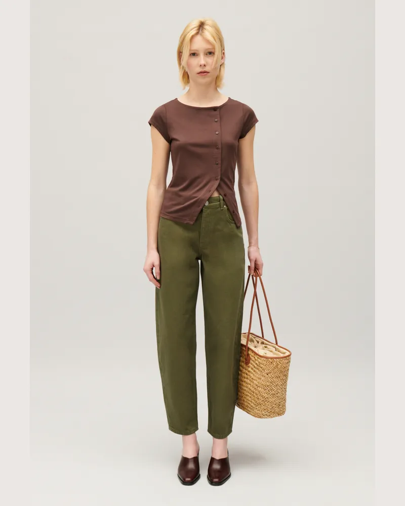 Claudie Pierlot Khaki Mom Luc Jeans Khaki