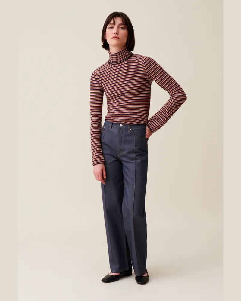 Claudie Pierlot Strickpullover mit Rollkragen Multico