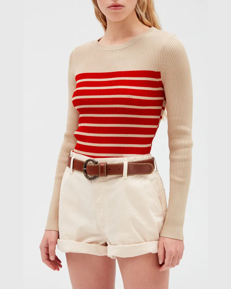 Claudie Pierlot Streifenpullover Zweifarbig