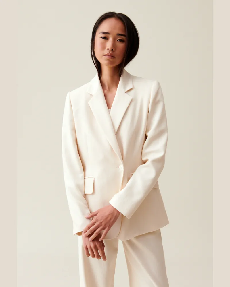 Claudie Pierlot Elfenbeinfarbener Blazer Elfenbein