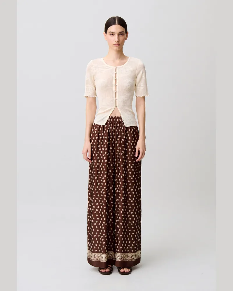 Claudie Pierlot Fließende Hose mit Print Dunkler