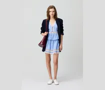 Gestreiftes Top Rüschen und Spitze