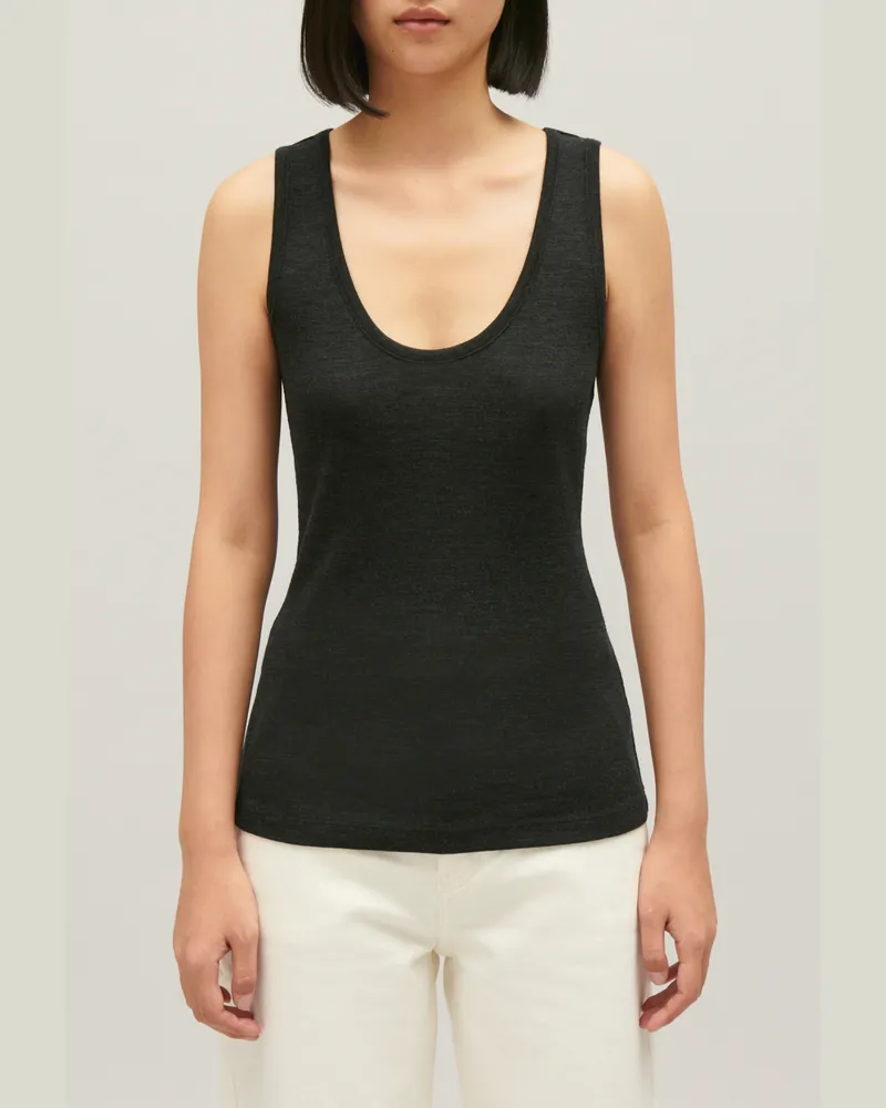 Claudie Pierlot Tanktop aus Wolle Grau-meliert