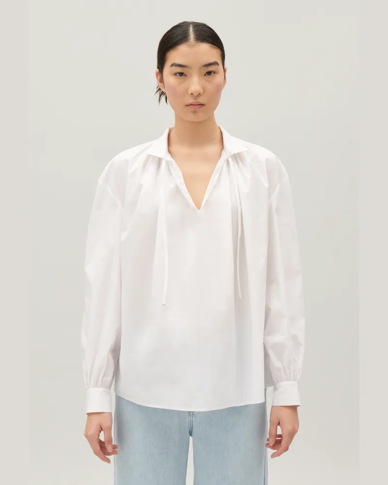 Claudie Pierlot Weiße Popeline-Hemdbluse Weiß