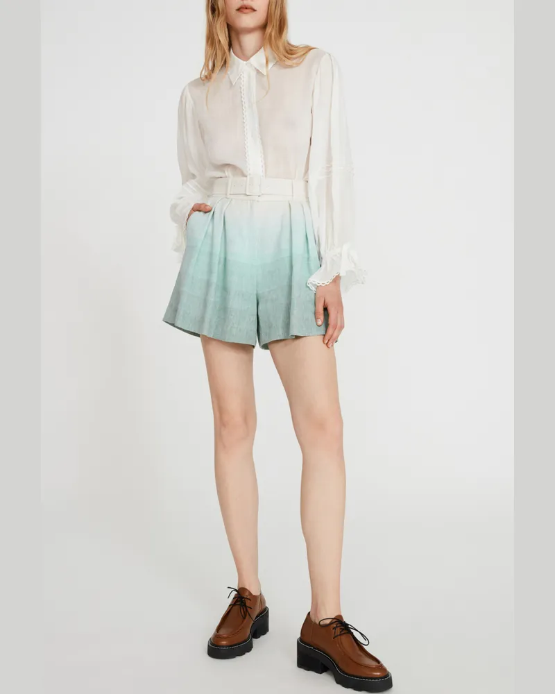 Claudie Pierlot Shorts zweifarbig mit hoher Taille Zweifarbig