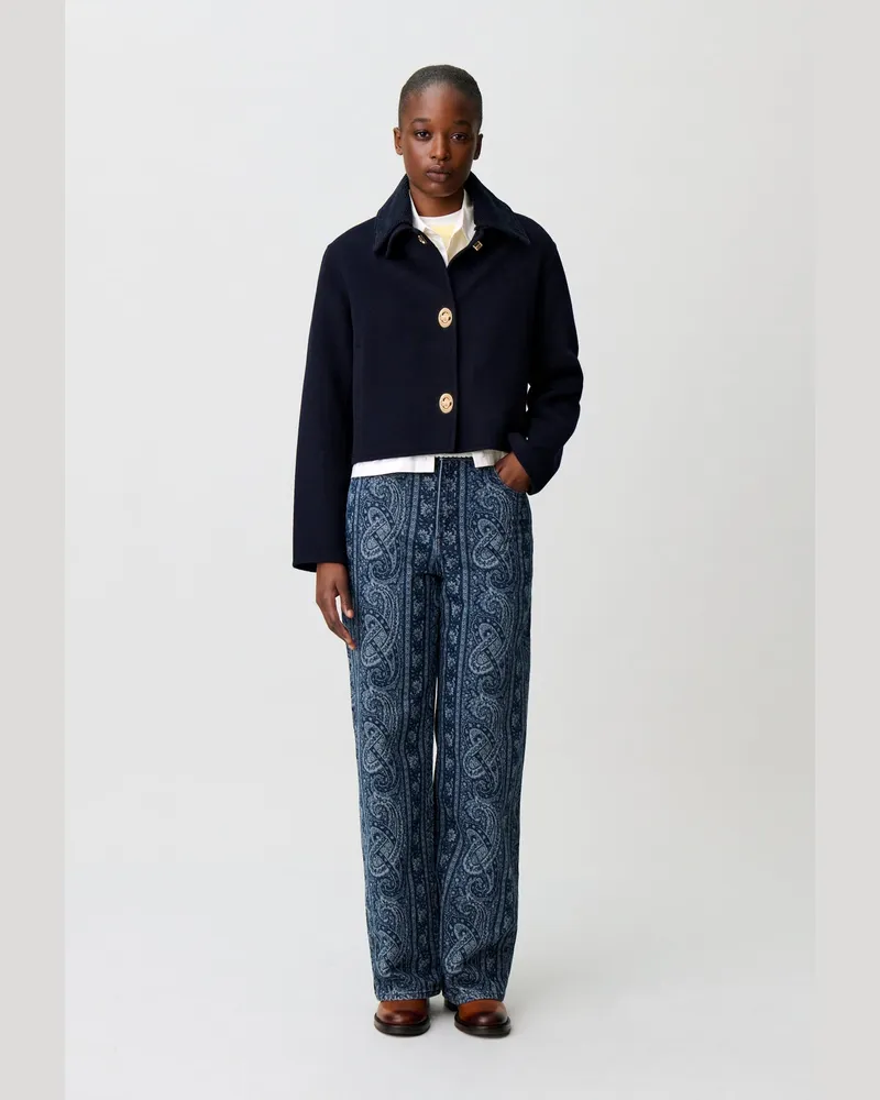 Claudie Pierlot Kastige Cordjacke Marine