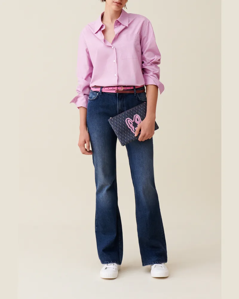 Claudie Pierlot Geknöpfte Bluse Blass-rosa