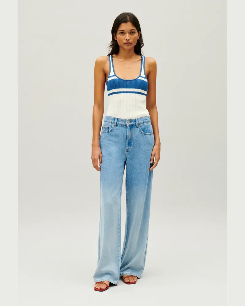 Claudie Pierlot Blaue gerade Baggy Michel Jeans Multico