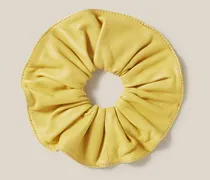 Leder-Scrunchie mit Ziernaht