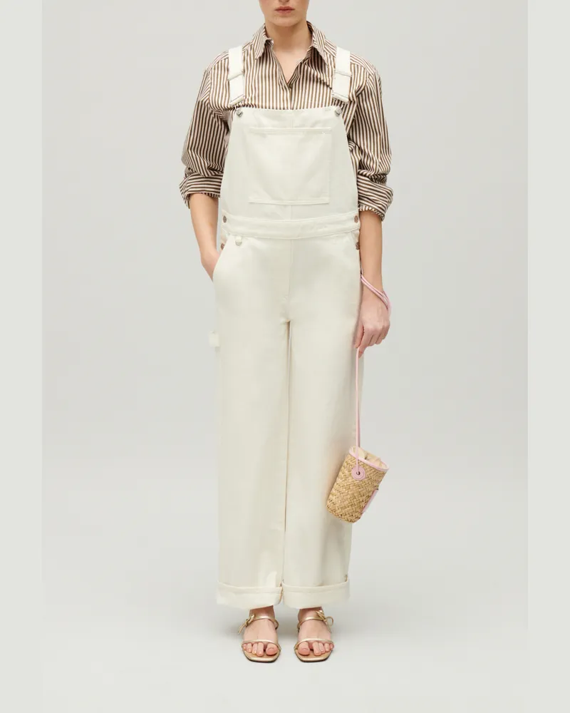 Claudie Pierlot Overall aus Denim Ecru Ecru