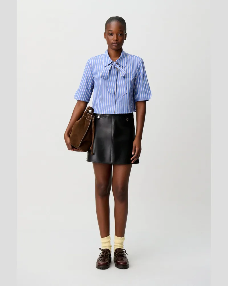 Claudie Pierlot Gestreifte Schluppenbluse Multico