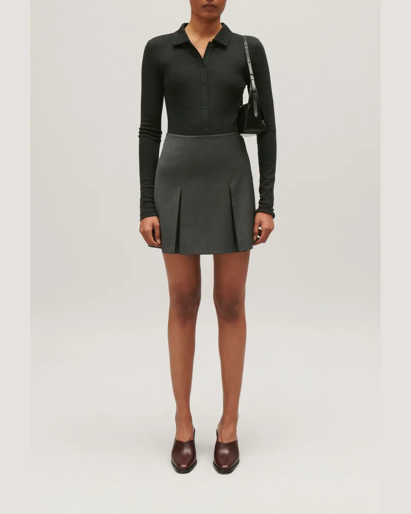 Claudie Pierlot Kurzer Rock, grau meliert Grau-meliert