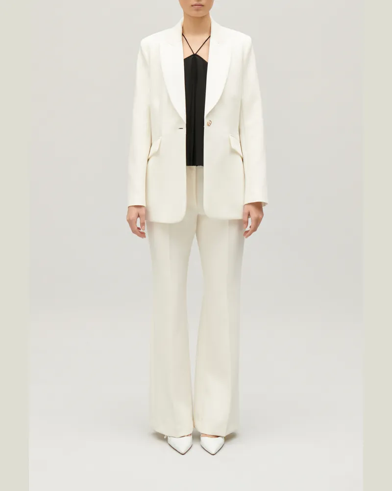 Claudie Pierlot Blazer aus Bimaterial Weiß