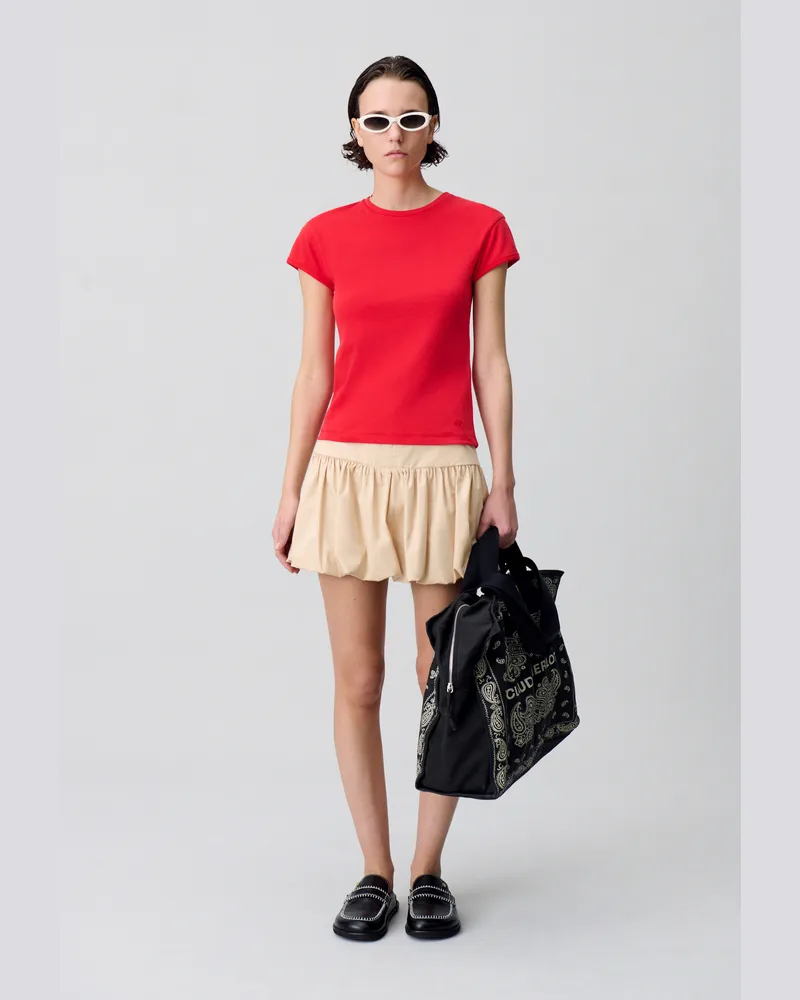 Claudie Pierlot CP Baumwoll-T-Shirt Rouge