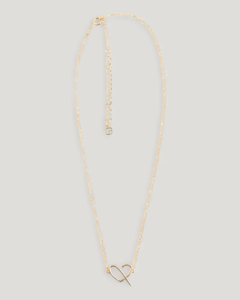 Claudie Pierlot CP-Herzhalskette, goldfarbenes Messing Gold