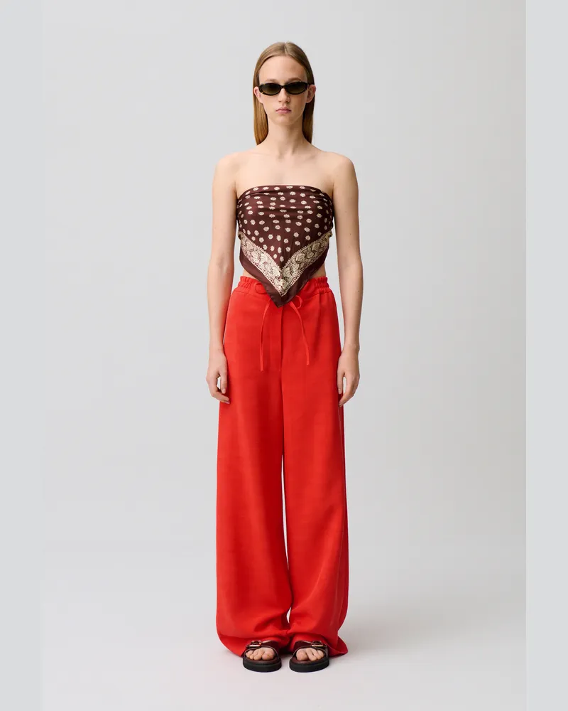 Claudie Pierlot Weite Hose Ficelle Tangerine
