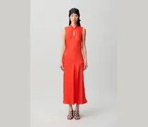 Fließendes Midi-Kleid