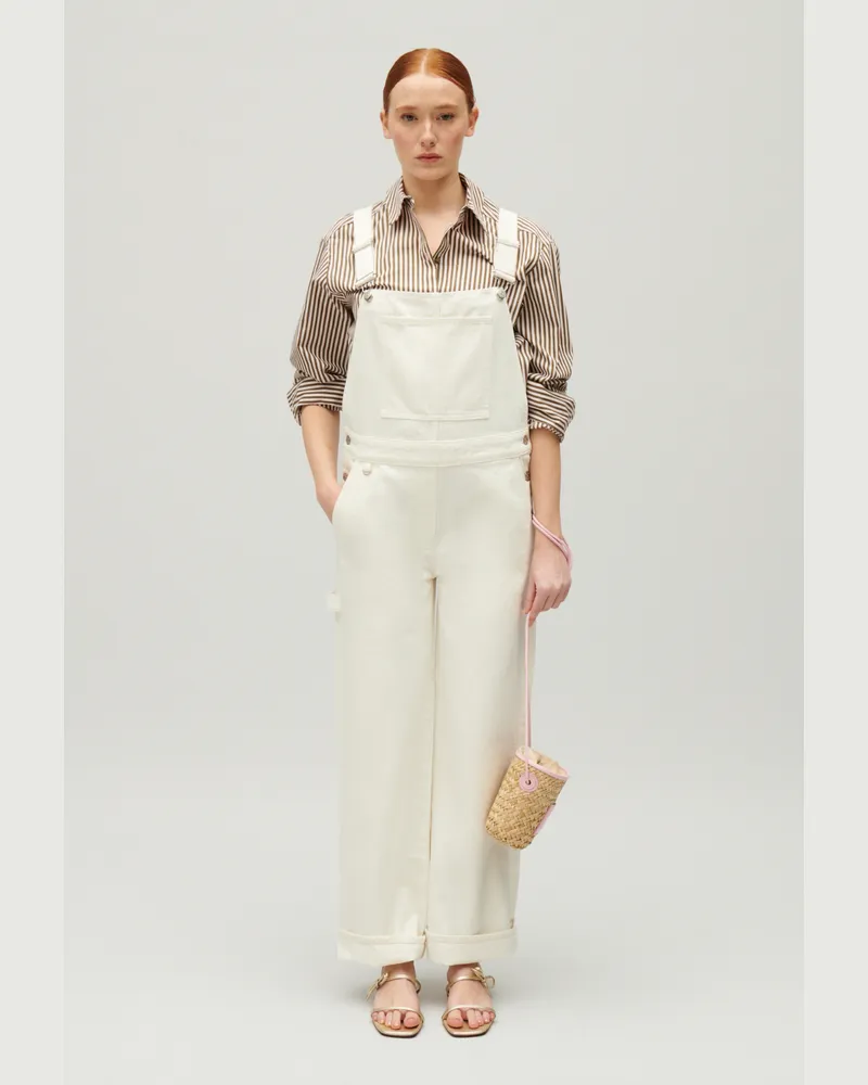 Claudie Pierlot Overall aus Denim Ecru Ecru