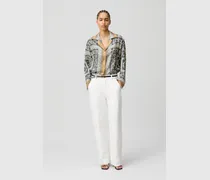 Bedruckte Seidenbluse