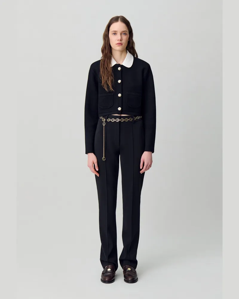 Claudie Pierlot Zigarettenhose Schwarz