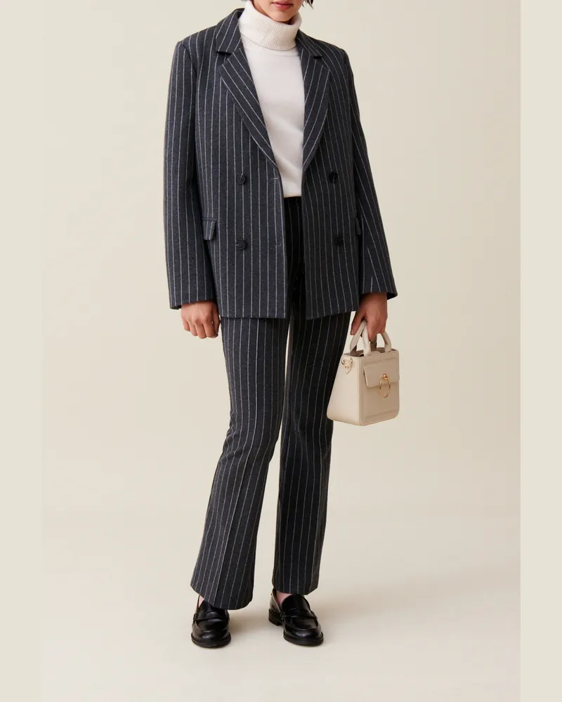 Claudie Pierlot Oversized gestreifter Blazer Zweifarbig