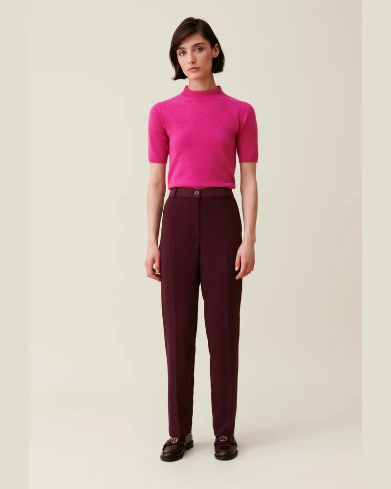 Claudie Pierlot Zigarettenhosen im Anzugstil Bordeaux