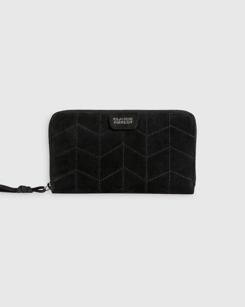 Claudie Pierlot Geldbörse nachhaltigem Leder Schwarz