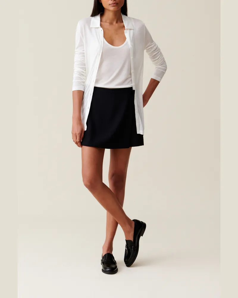 Claudie Pierlot Wickelrock mit Knöpfen Schwarz