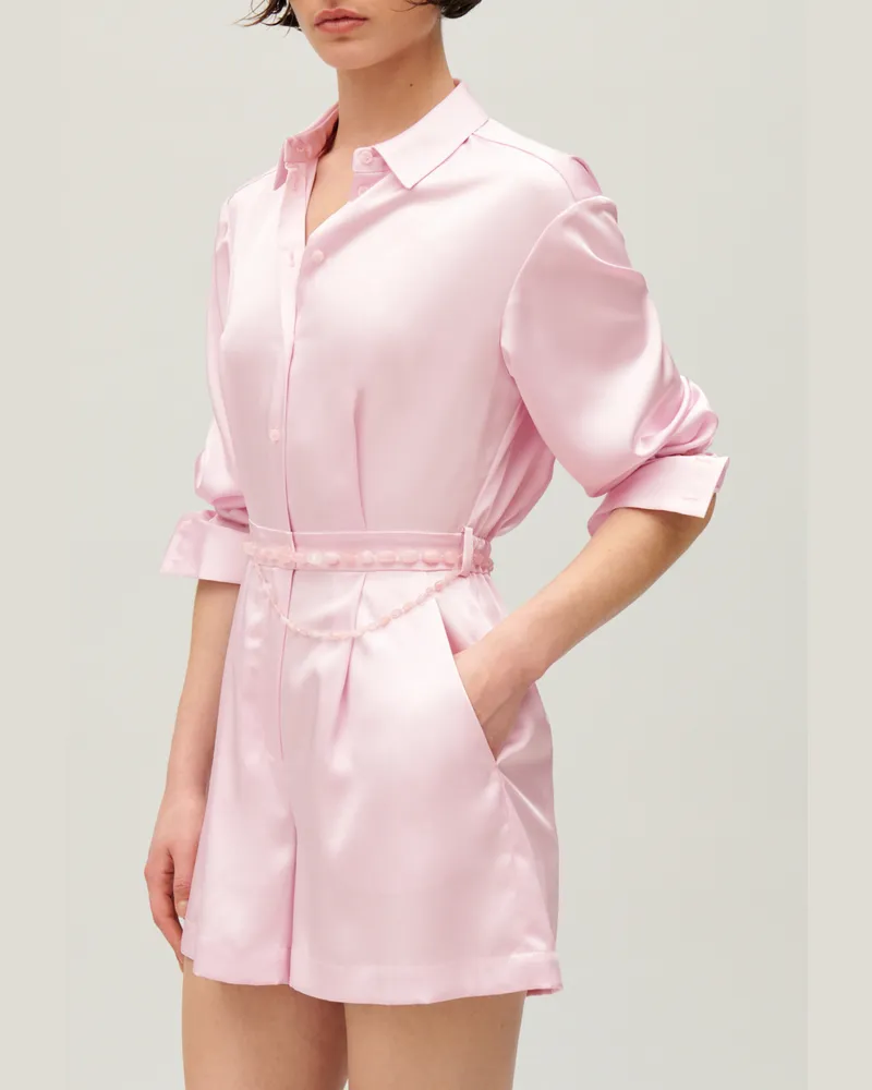 Claudie Pierlot Gesmokter Playsuit Blush Blush