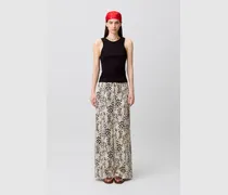 Satinhose mit Animal-Print