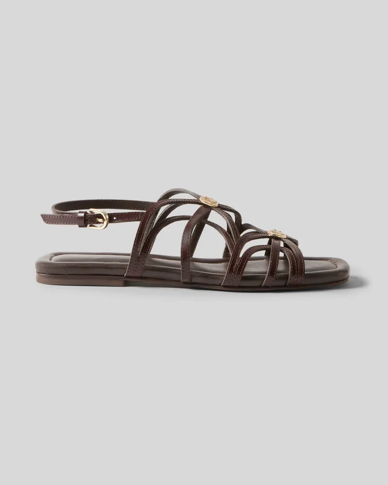 Claudie Pierlot Sandalen mit Medaillons Schokolade