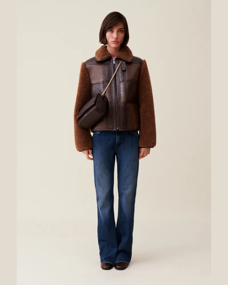 Claudie Pierlot Kurze zweifarbige Jacke Zweifarbig