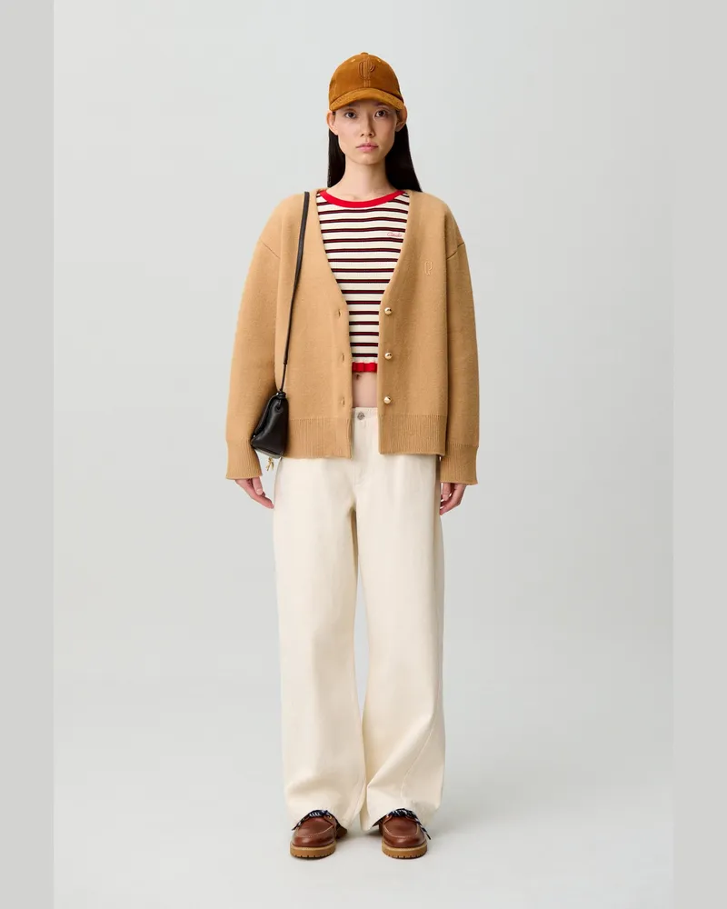 Claudie Pierlot Denim-Jeans aus Baumwolle, Ecru Denim