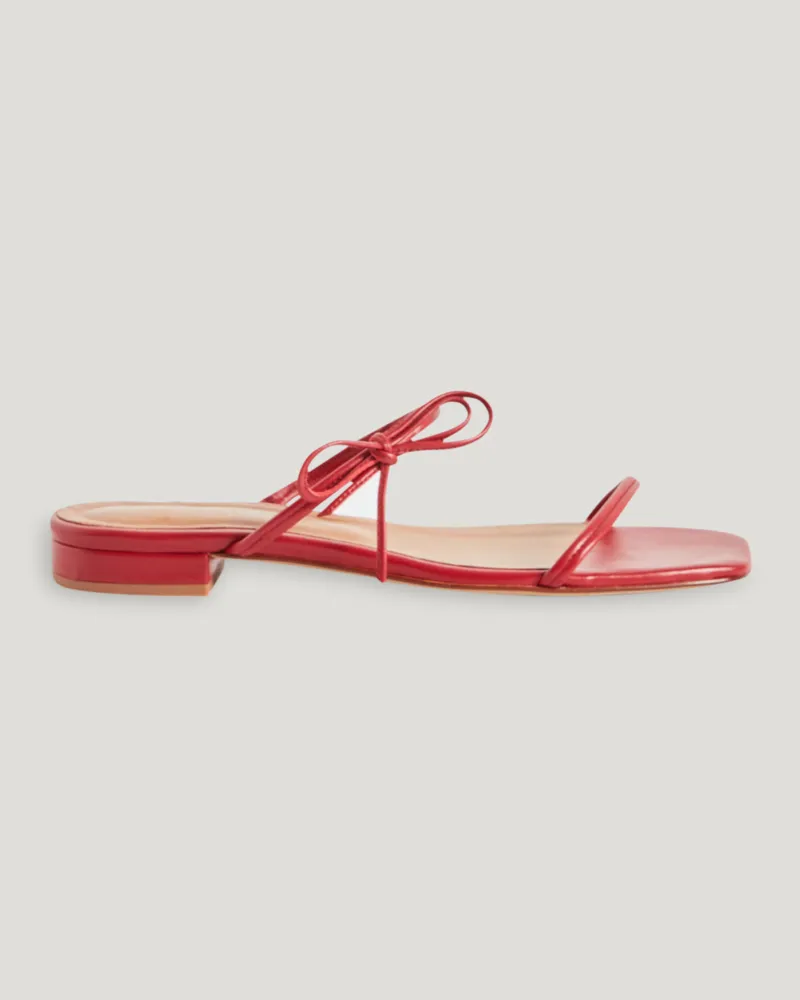 Claudie Pierlot Flache Schürsandalen Rot