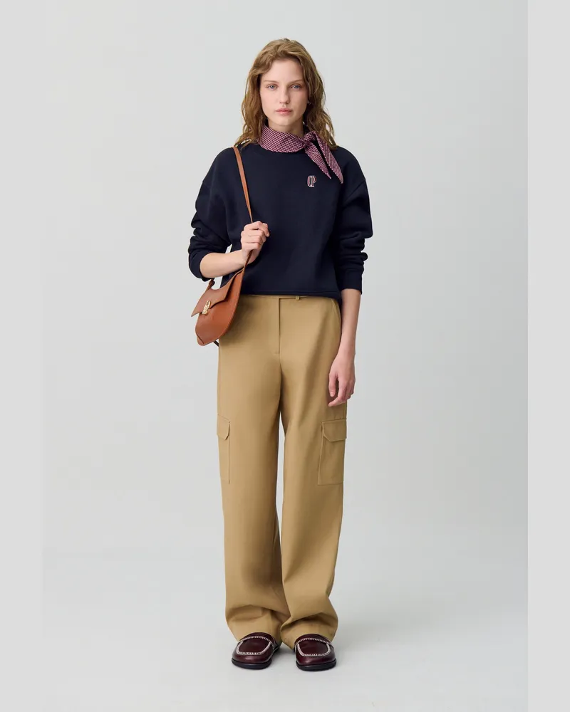 Claudie Pierlot Sweatshirt mit Schalkragen Marine