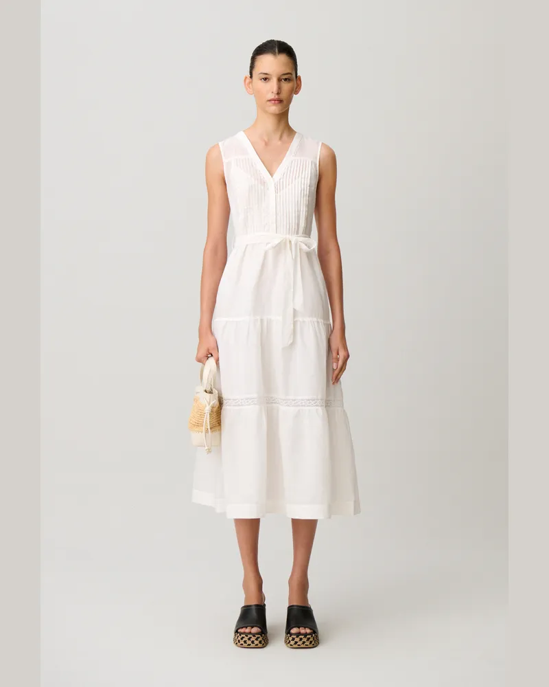 Claudie Pierlot Fließendes Maxikleid Ecru