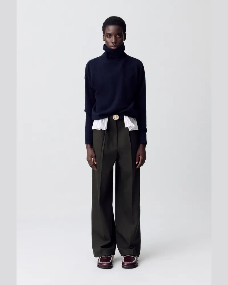 Claudie Pierlot Weit geschnittener Anzughose Khaki