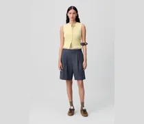 Kurze Bermuda-Shorts mit Falten