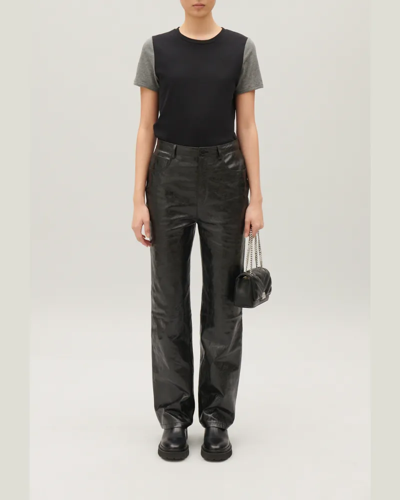 Claudie Pierlot Zweifarbiges T-Shirt Zweifarbig