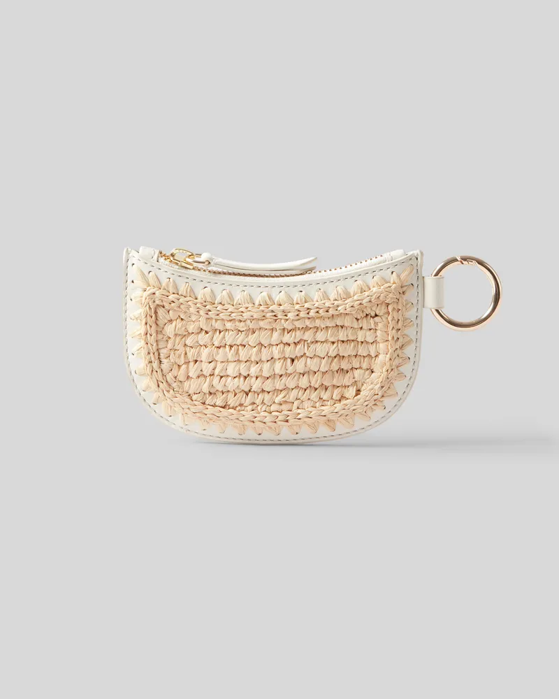 Claudie Pierlot Geldbörse aus Bast Ecru