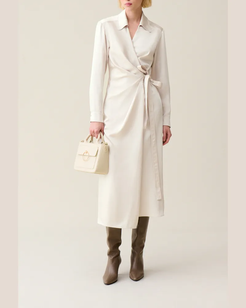 Claudie Pierlot Midi-Wickelkleid Beige
