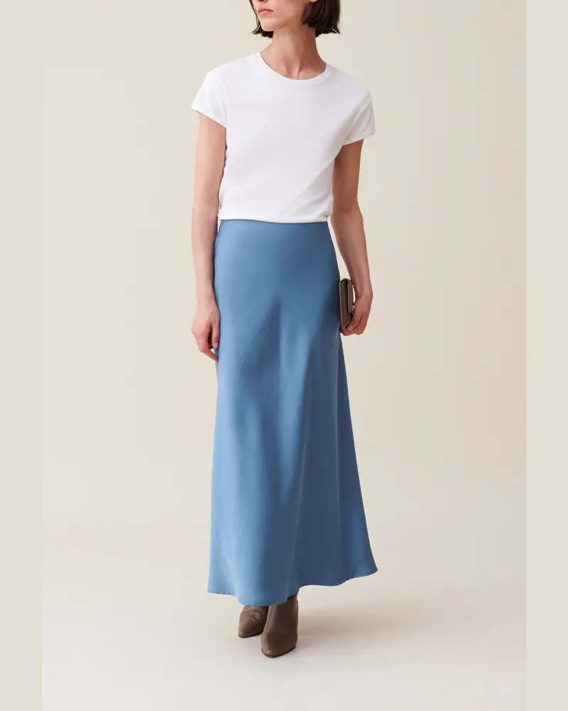 Claudie Pierlot Fließender, satinierter Midirock Storm