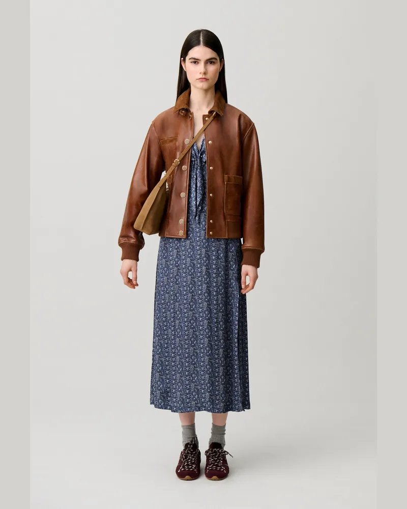 Claudie Pierlot Fließendes Print-Kleid Dunkler